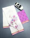 MG 612 Linen With Gold Jari Border Printed Saree Wholesalers In Surat